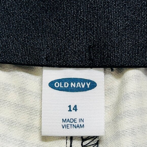 Old Navy Women's Black Tan Stretch Houndstooth Ankle Pants Size 14 Zip Side NWOT - Picture 5 of 12